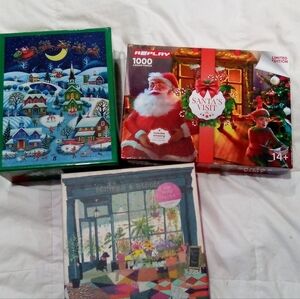 Jigsaw Puzzles Set - Festive and Floral Themes